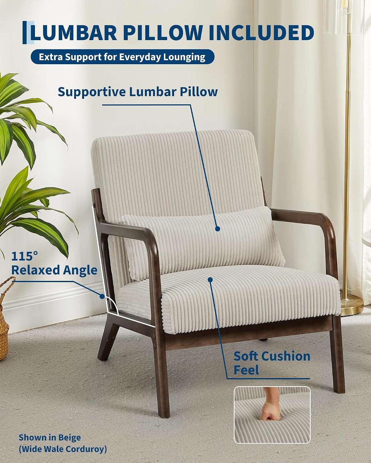 Detalle de Garvee Sherpa Accent Chair