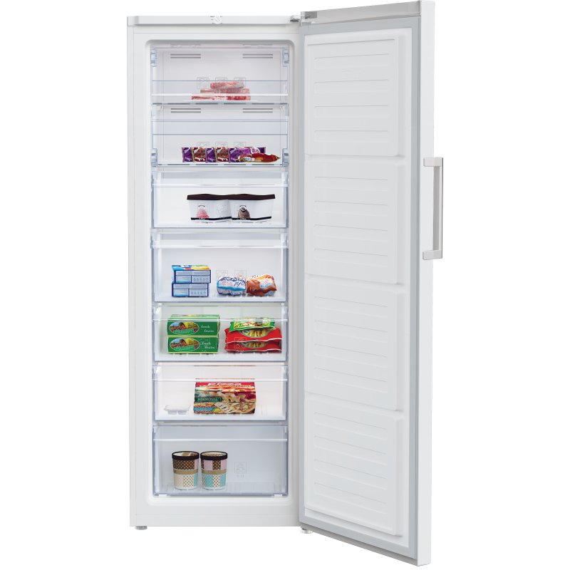 Detalle 2 de Beko RFNE290L41WN: Congelador vertical 256 L en blanco con ProSmart Inverter y puerta reversible