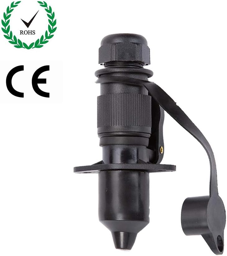 Detalle de ETUKER 3 Pin Trailer Plug and Socket (12V) Waterproof Connector for Caravans, Trucks, Boats & Trailers