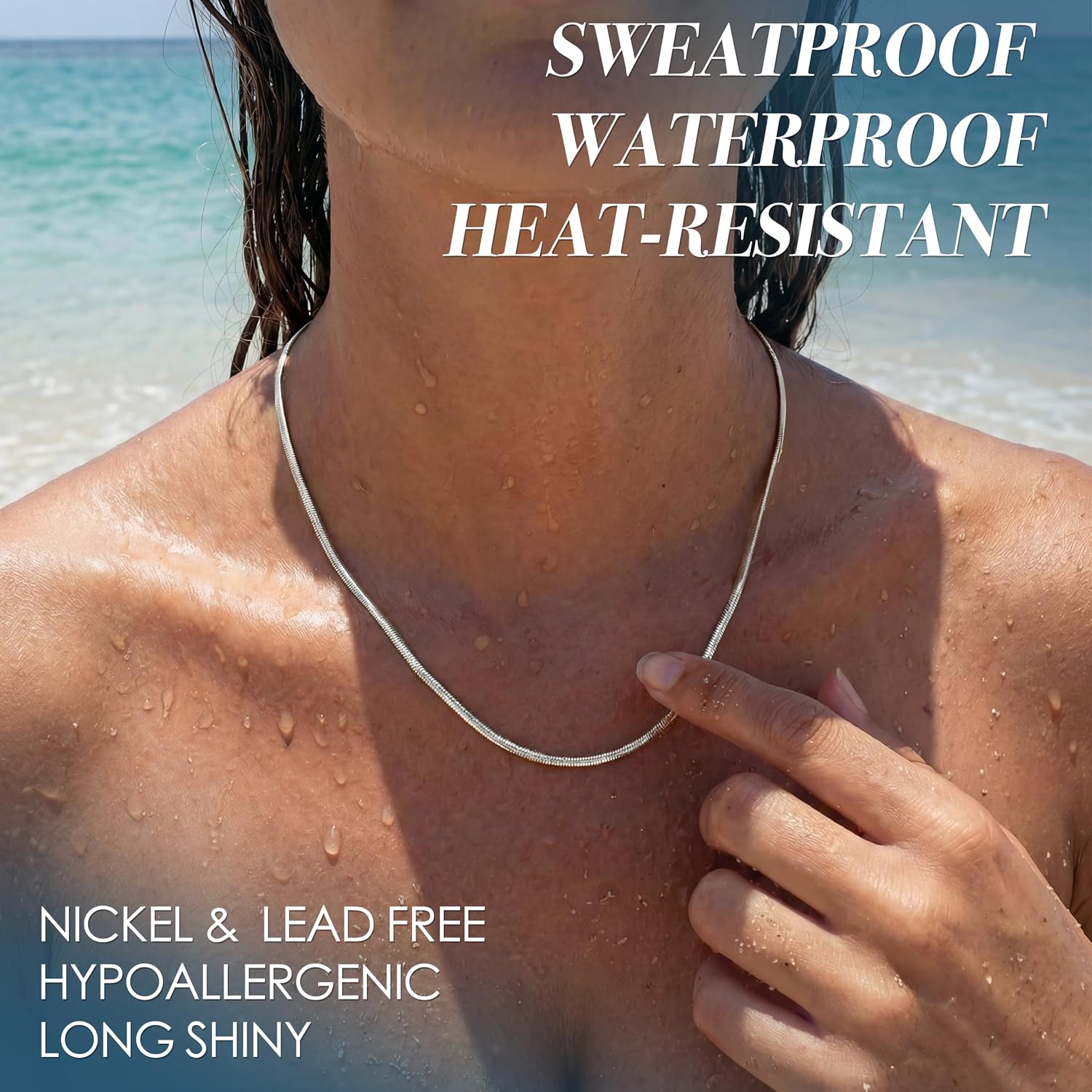 Detalle 2 de WomenGifts Herringbone Necklace, Stainless Steel