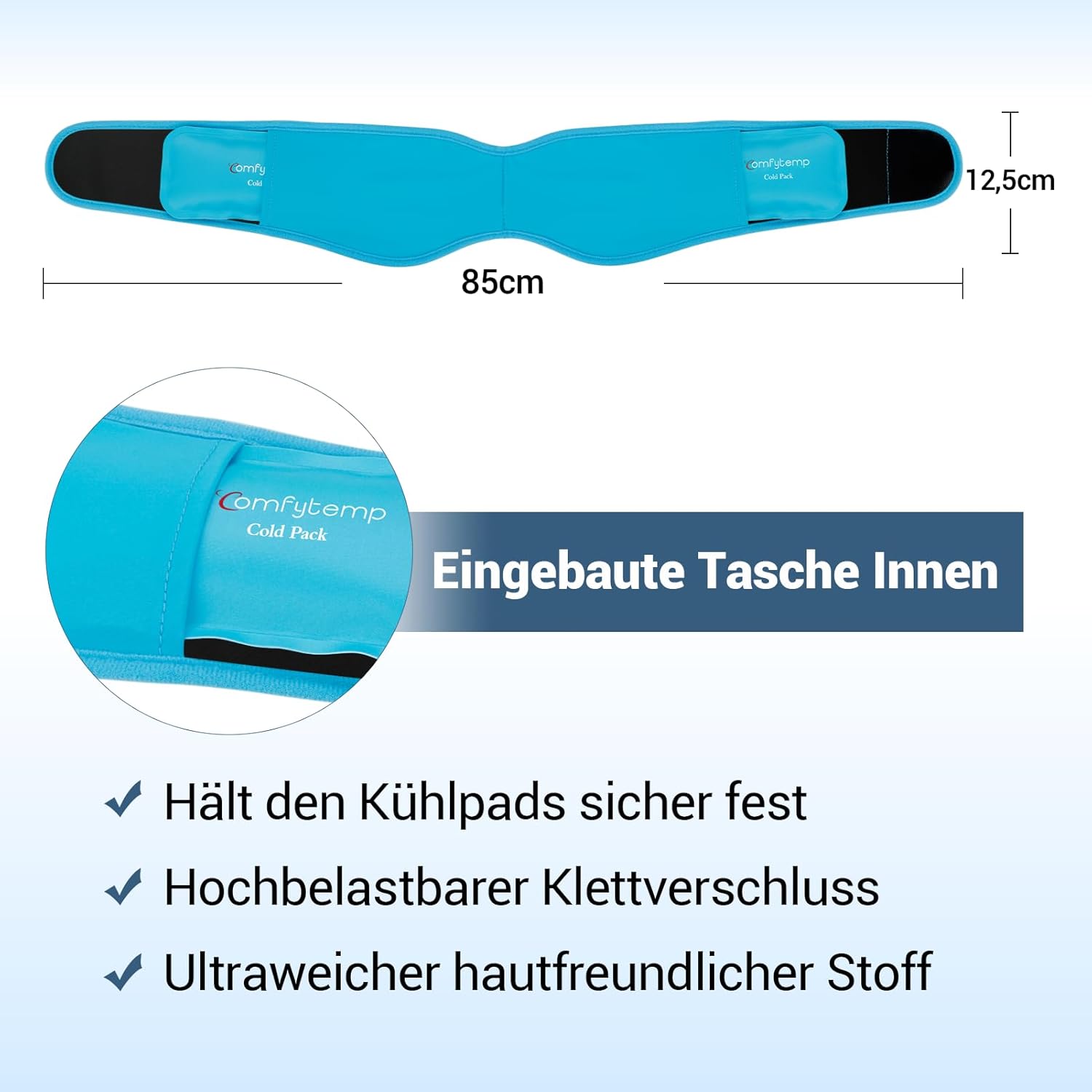Thumbnail 2 de Comfytemp Weisheitszahn Kühlkompresse Freihändig 85 cm