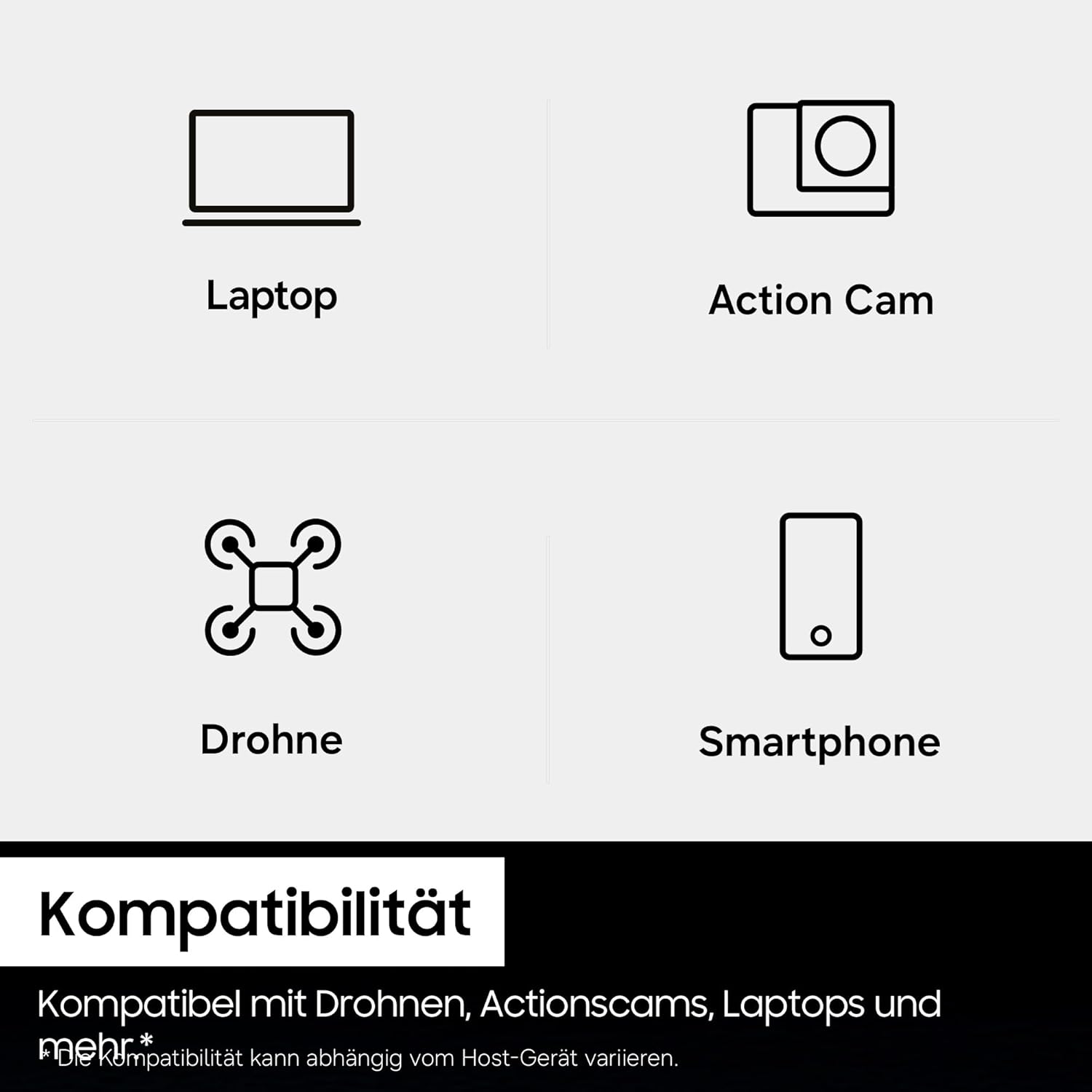 Thumbnail 6 de Samsung T9 microSD-Karte, 512 GB – UHS-I U3, 200 MB/s Lesen, 130 MB/s Schreiben, für Drohnen, Action-Kameras und 360°-Kameras