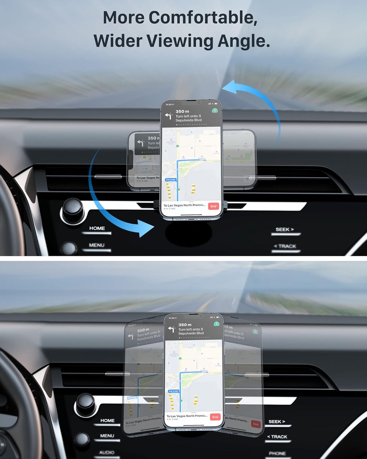 Detalle 2 de YOSH Porta Cellulare Auto CD MagSafe: supporto girevole 360° per iPhone 12–16 e custodia MagSafe