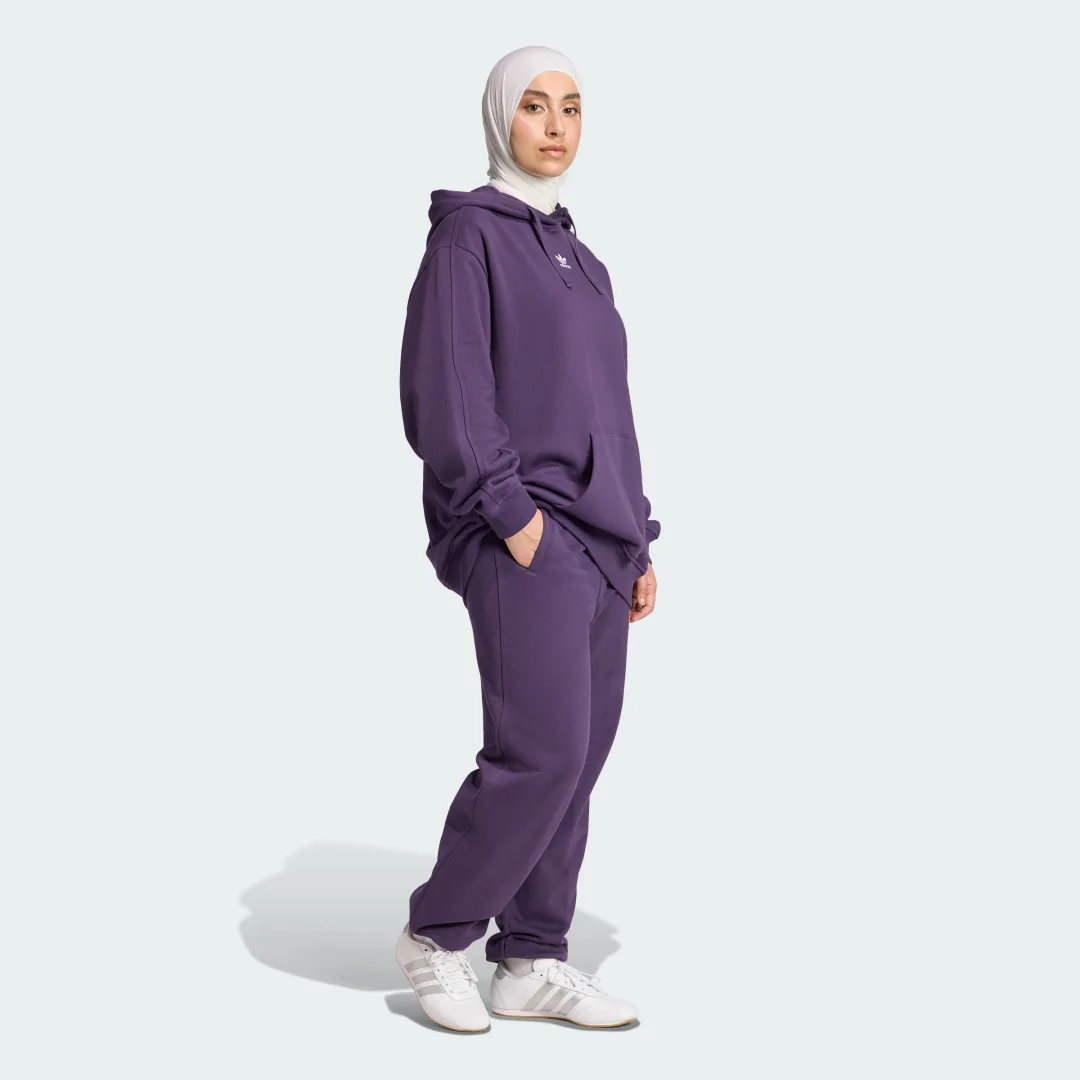 Detalle de Sudadera con capucha Essentials Loose French Terry - Adidas (violeta)
