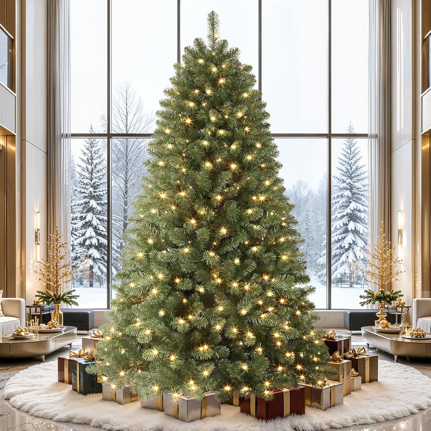 Detalle de SHareconn G0501A(0.17) G1002A(0.34) 8-Foot Pre-Lit Spruce Christmas Tree