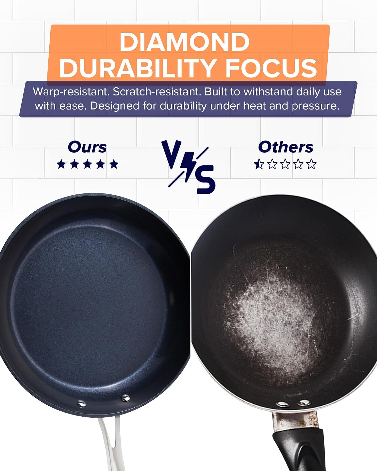 Detalle de Nuwave Healthy G11 Non Stick Pots and Pans Set (G11-Pots and Pans) with Glass Lids, Copper