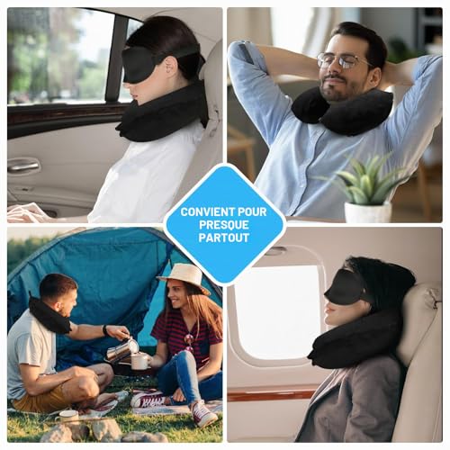 Thumbnail 8 de Cирorld Coussin de Voyage Gonflable pour Avion – Oreiller de Nuque Ultraléger, Ensemble Complet
