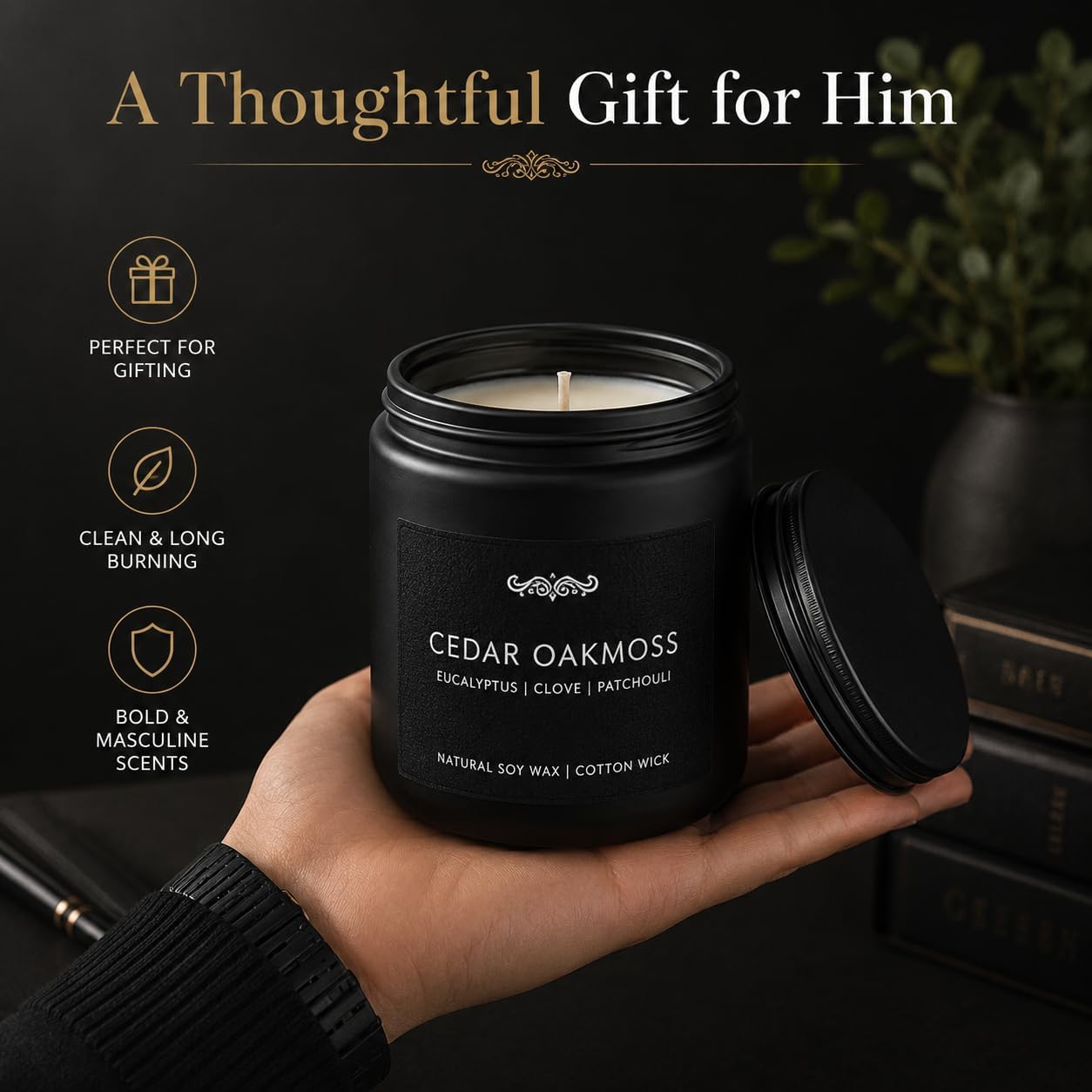 Detalle de 6 Pack Candles for Home: Scented Aromatherapy Gift Set for Men