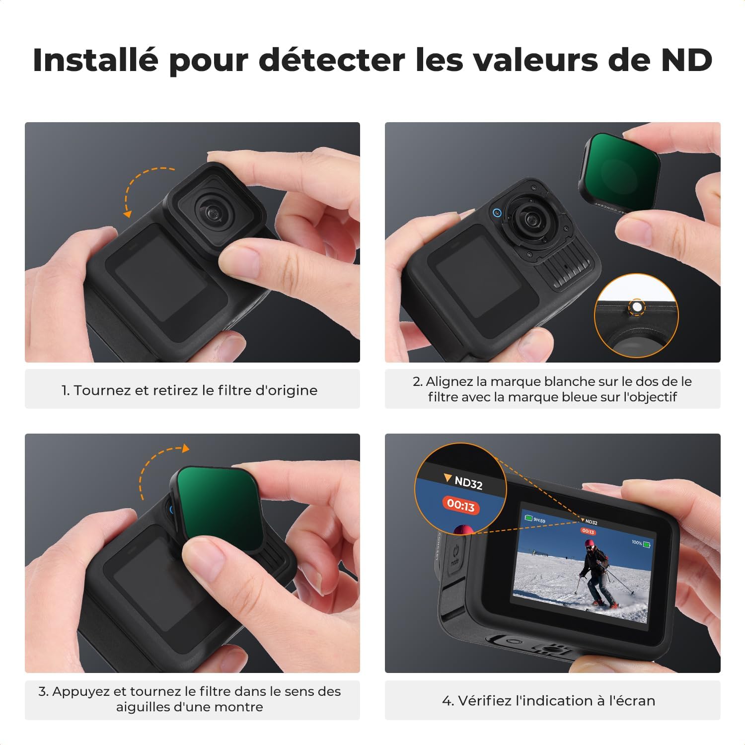 Thumbnail 4 de K&F Concept Filtre ND pour GoPro Hero 9–13
