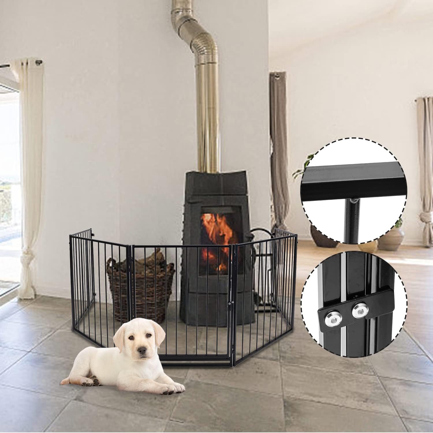 Detalle 2 de Sonnewelt Cancello per bambini e animali 304 cm 🚪