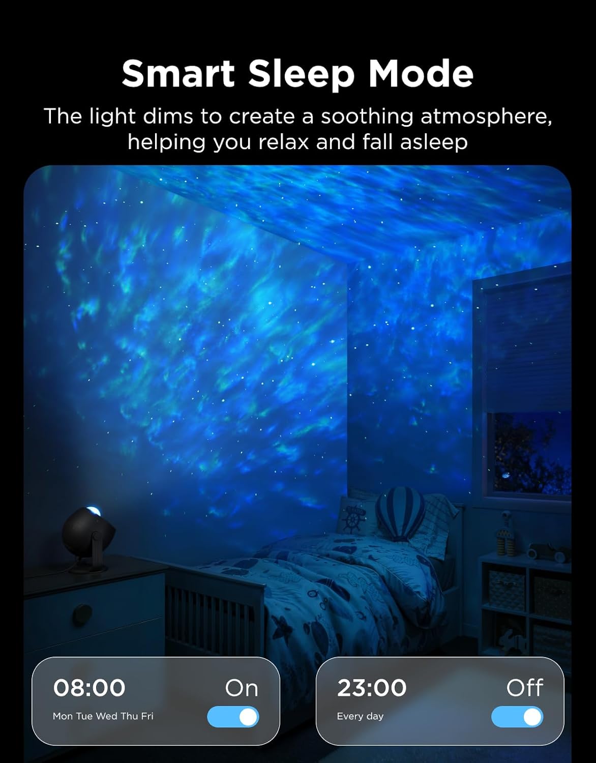 Detalle 2 de Govee Star Light Projector: Ocean Wave & Starry Night Functional Ambient Light