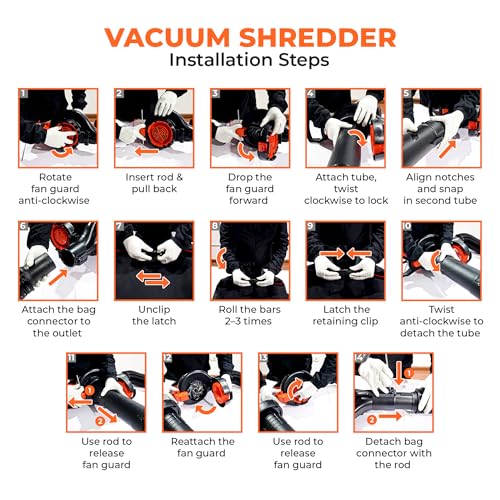 Detalle de BLACK+DECKER BEBLV300-QS soffiatore, aspiratore e trituratore 3 in 1, 3000 W