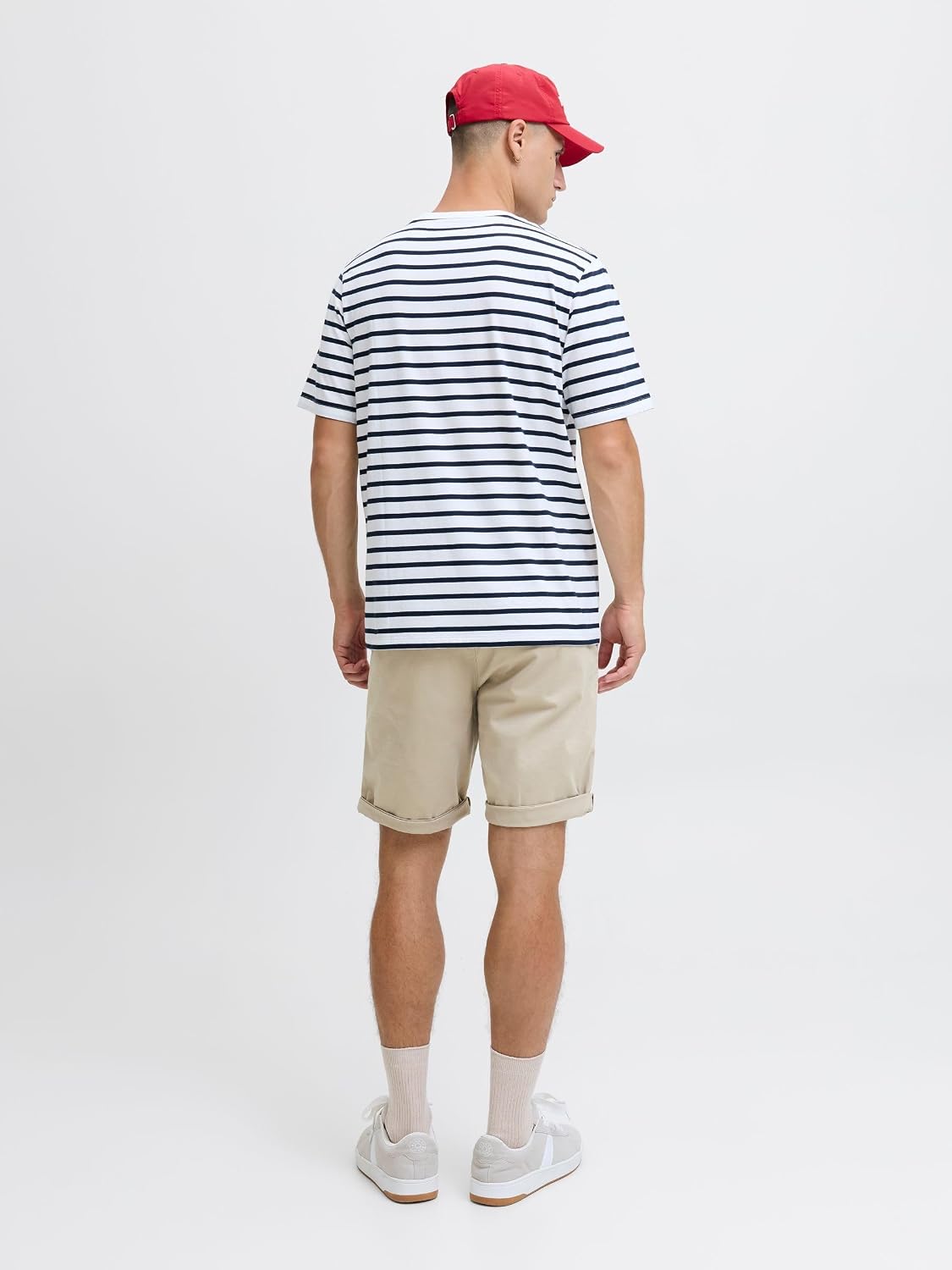 Detalle de JACK & JONES Chino Shorts Regular Fit – Baumwolle mit Stretchanteil, mittlere Taille