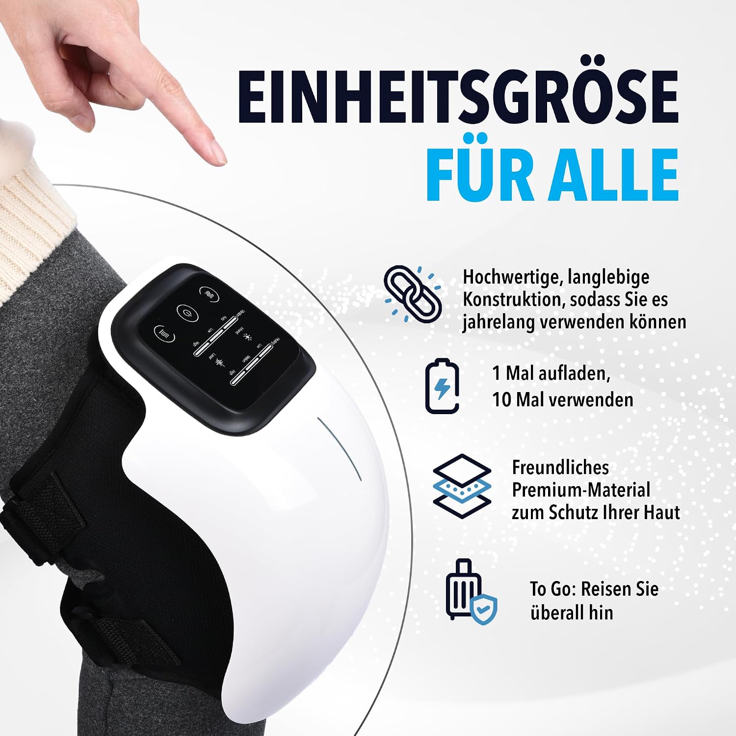 Thumbnail 3 de FORTHiQ Knie-Massagegerät 3 Vibrationsstufen