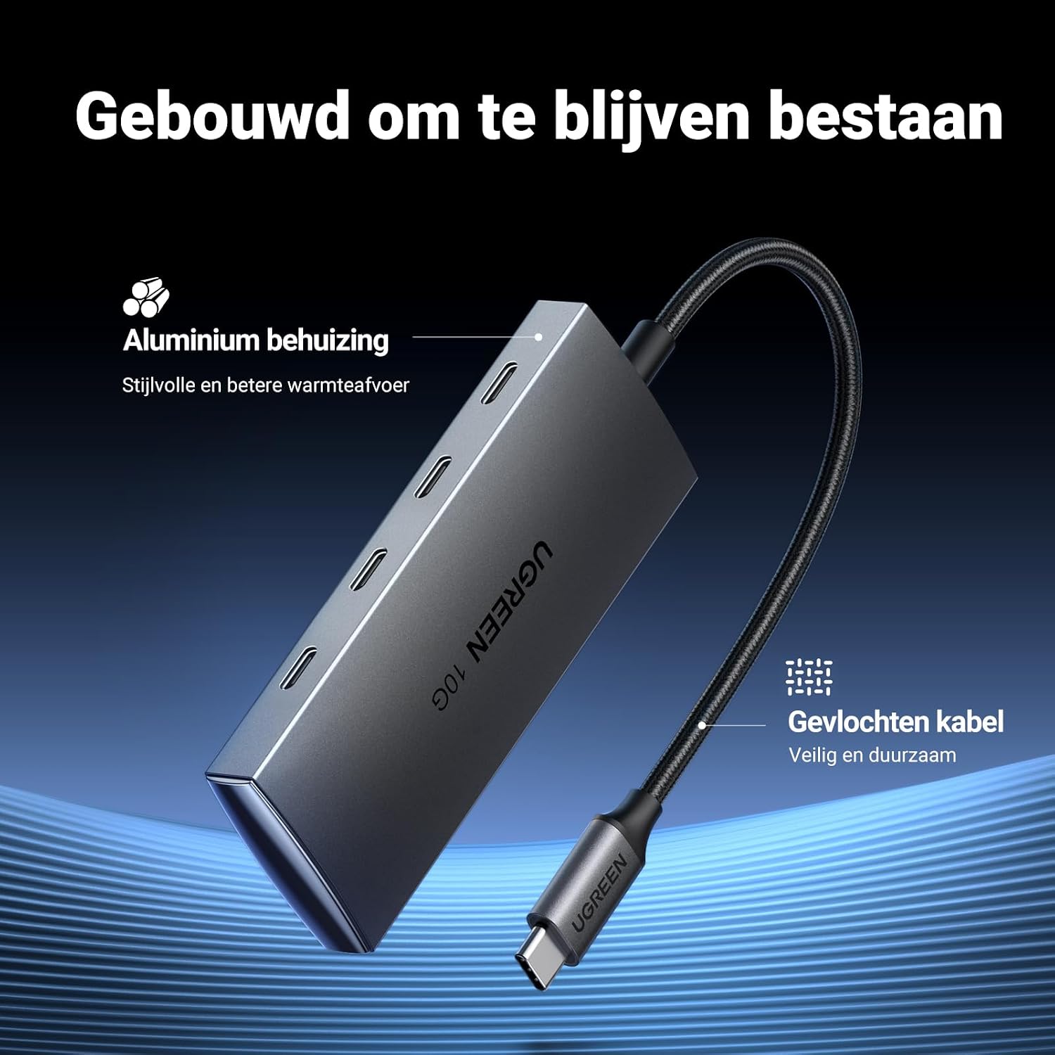 Thumbnail 5 de UGREEN USB-C-hub 10 Gbps met 4 USB-C 3.2-poorten en aluminium behuizing
