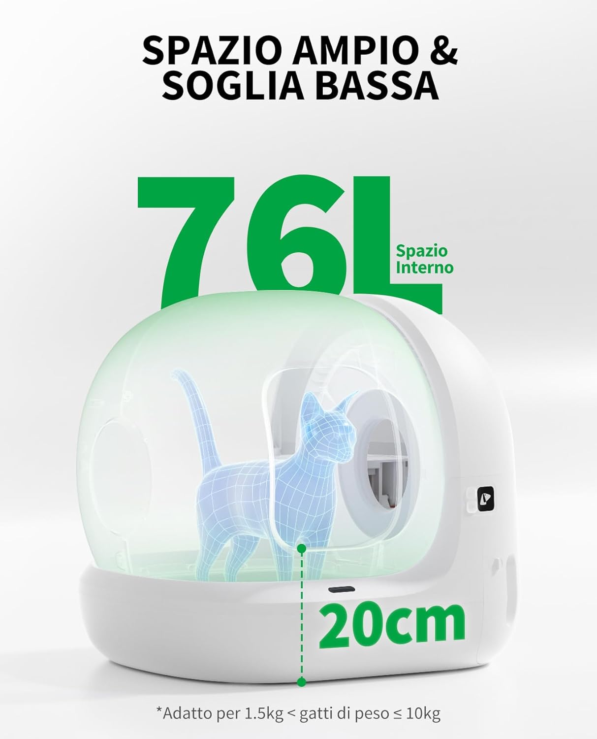 Detalle 2 de PETKIT Pura Max 2 Lettiera Autopulente 76 L