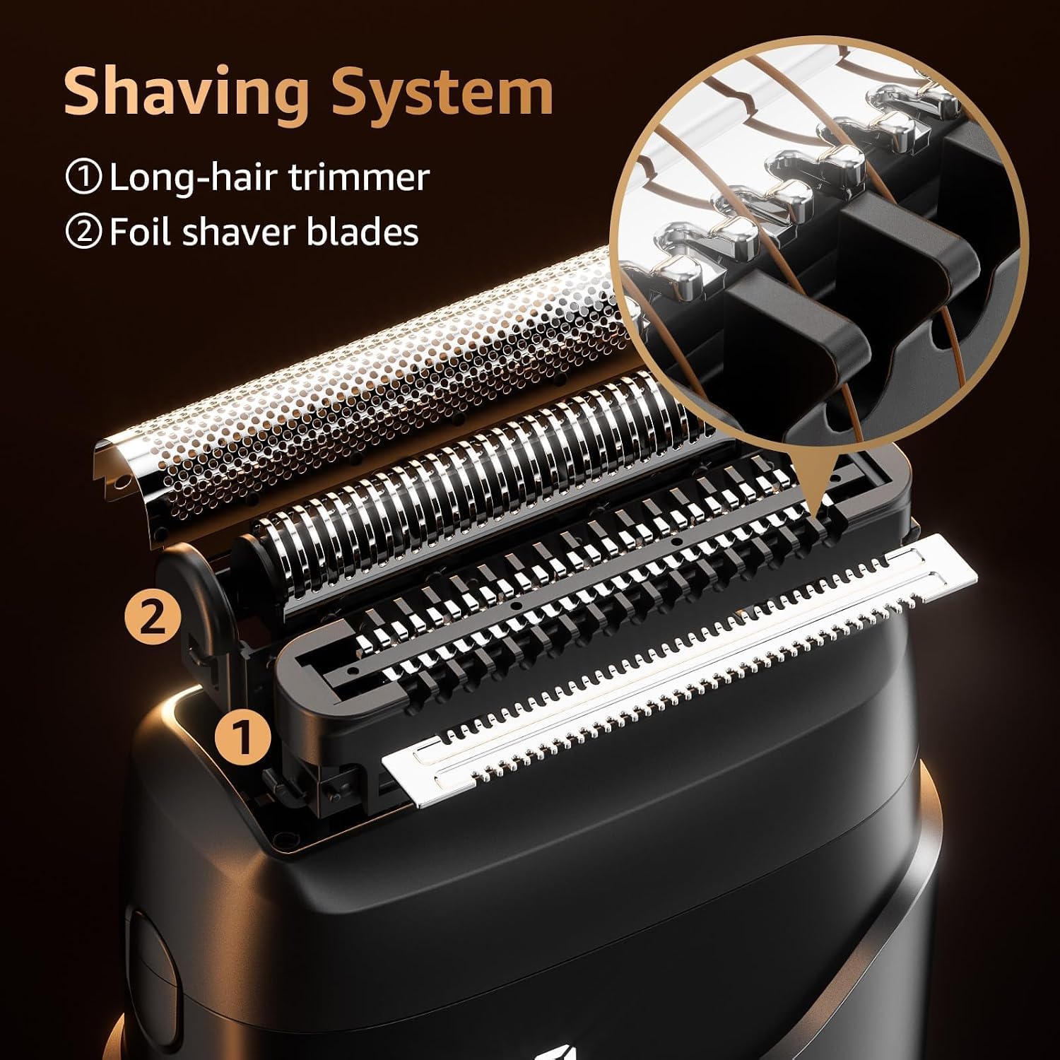 Detalle 2 de Mbzoey Electric Foil Shaver with IPX7