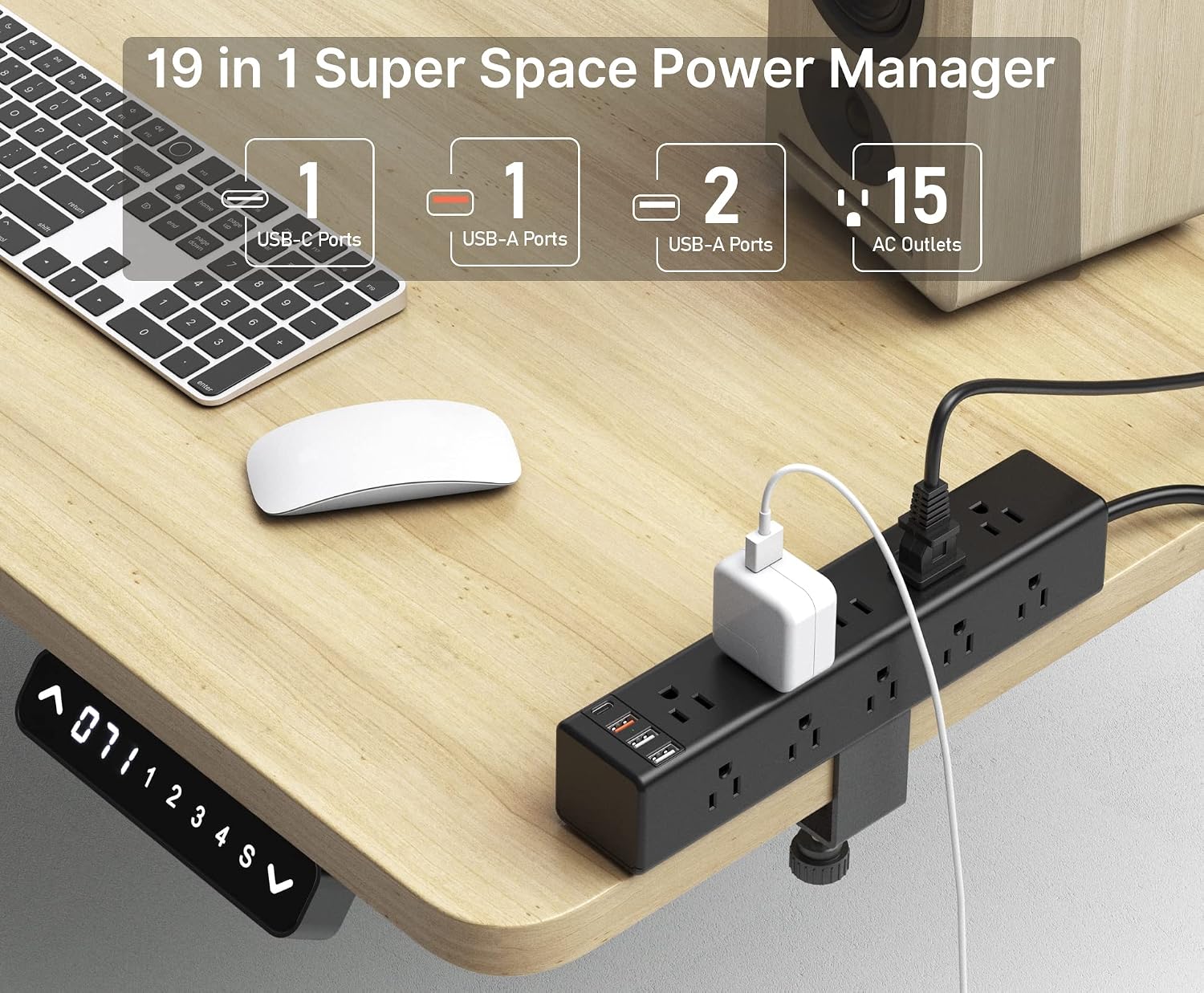 Detalle 2 de CCCEI Clamp-On Power Strip with 15 Outlets