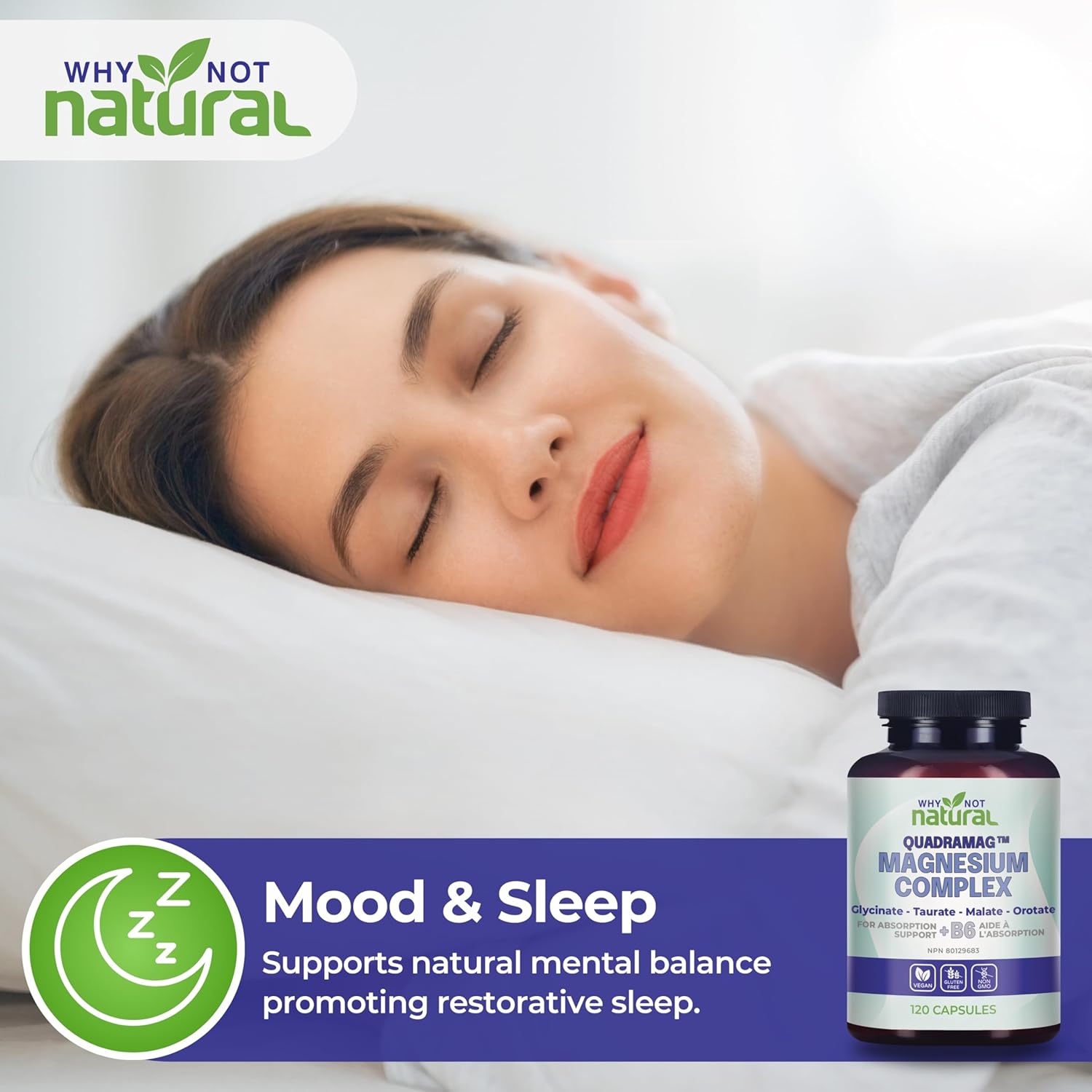 Detalle 1 de Why Not Natural 4-in-1 Magnesium Complex Capsules, Four Magnesium Forms