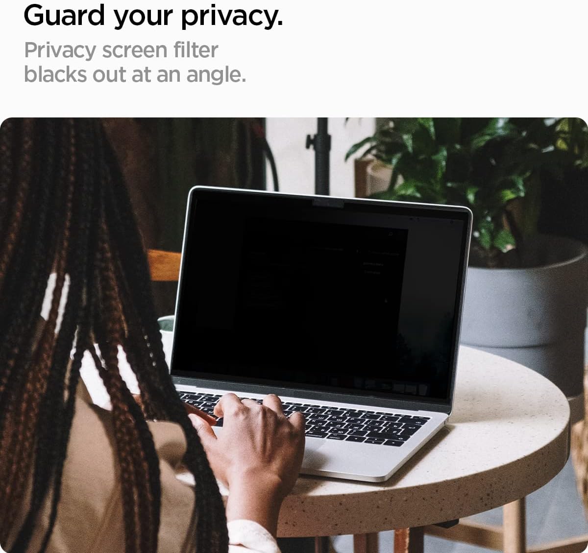 Detalle de Spigen SafeView magnetischer Blickschutzfilter für MacBook Air 13 Zoll (M5 2026 / M4 2025 / M3 2024 / M2 2022)