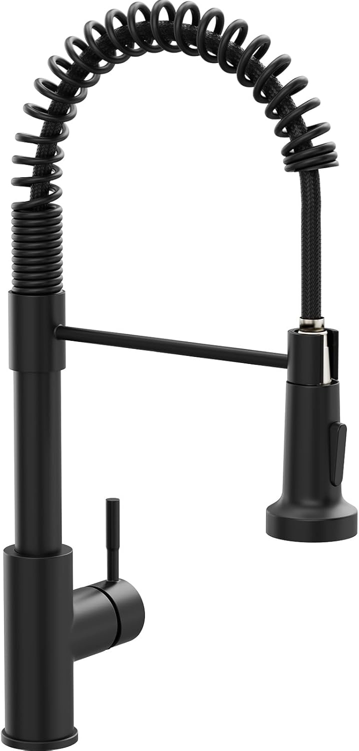 GIMILI Black Kitchen Faucet pull-down sprayer 🚰