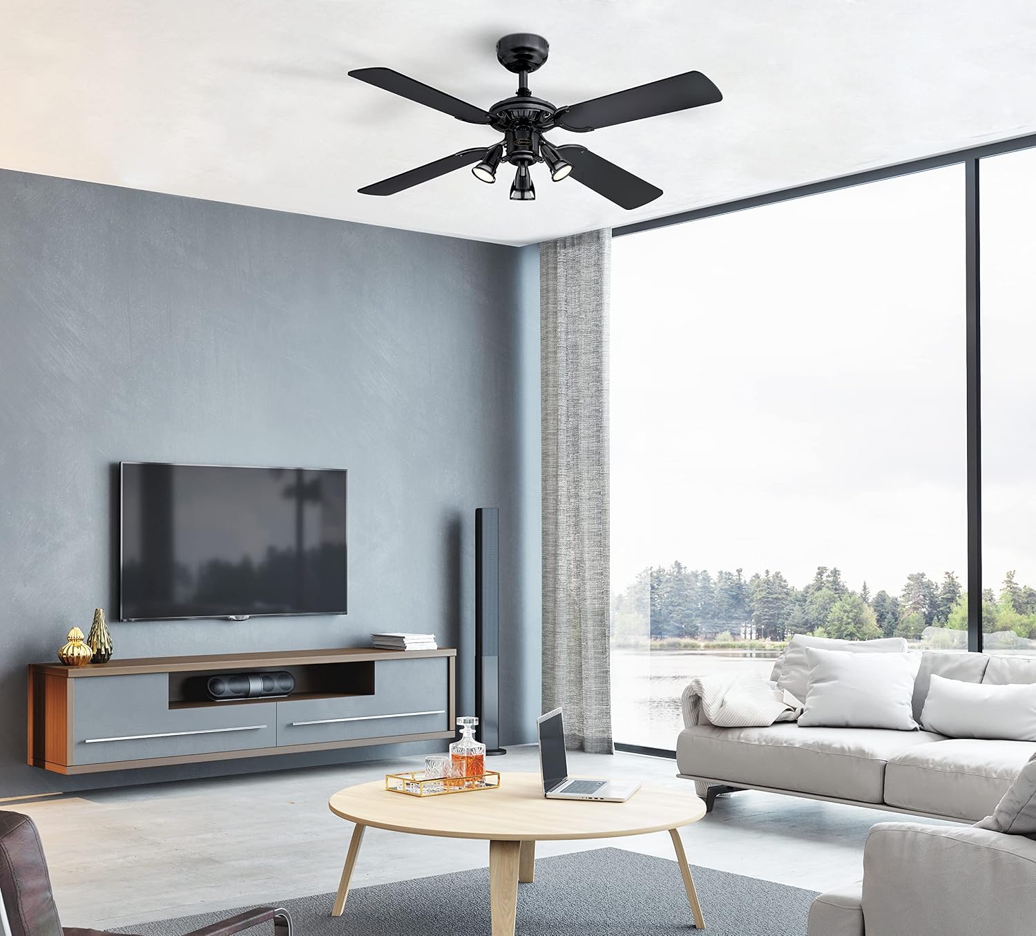 Detalle de Westinghouse 73061 Princess Euro – wentylator sufitowy 105 cm z oświetleniem