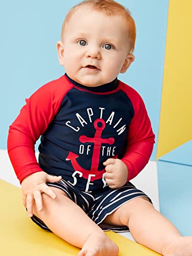 Thumbnail 1 de Simple Joys by Carter's Swimsuit Trunk and Rashguard Set 6-9 meses 👶
