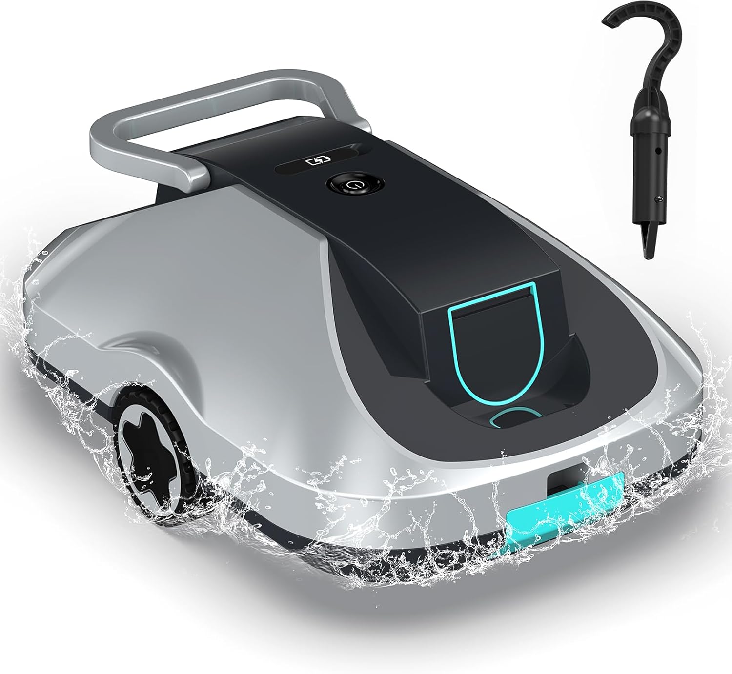 Detalle de Robot Piscine sans Fil C1 200 min d’autonomie, navigation intelligente et filtration ultra-fin pour piscines hors sol 232 m²