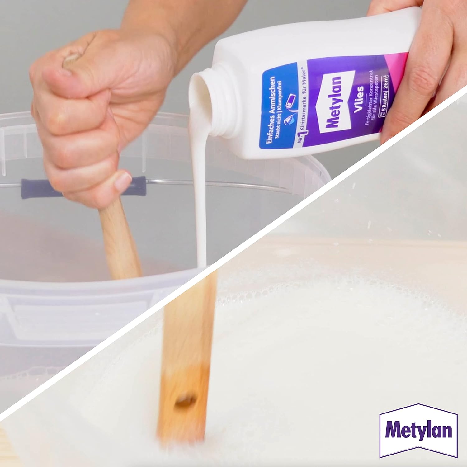 Thumbnail 3 de Metylan Vlies Fertigkleister Konzentrat – starker Kleister für Vliestapeten, 1x500 g