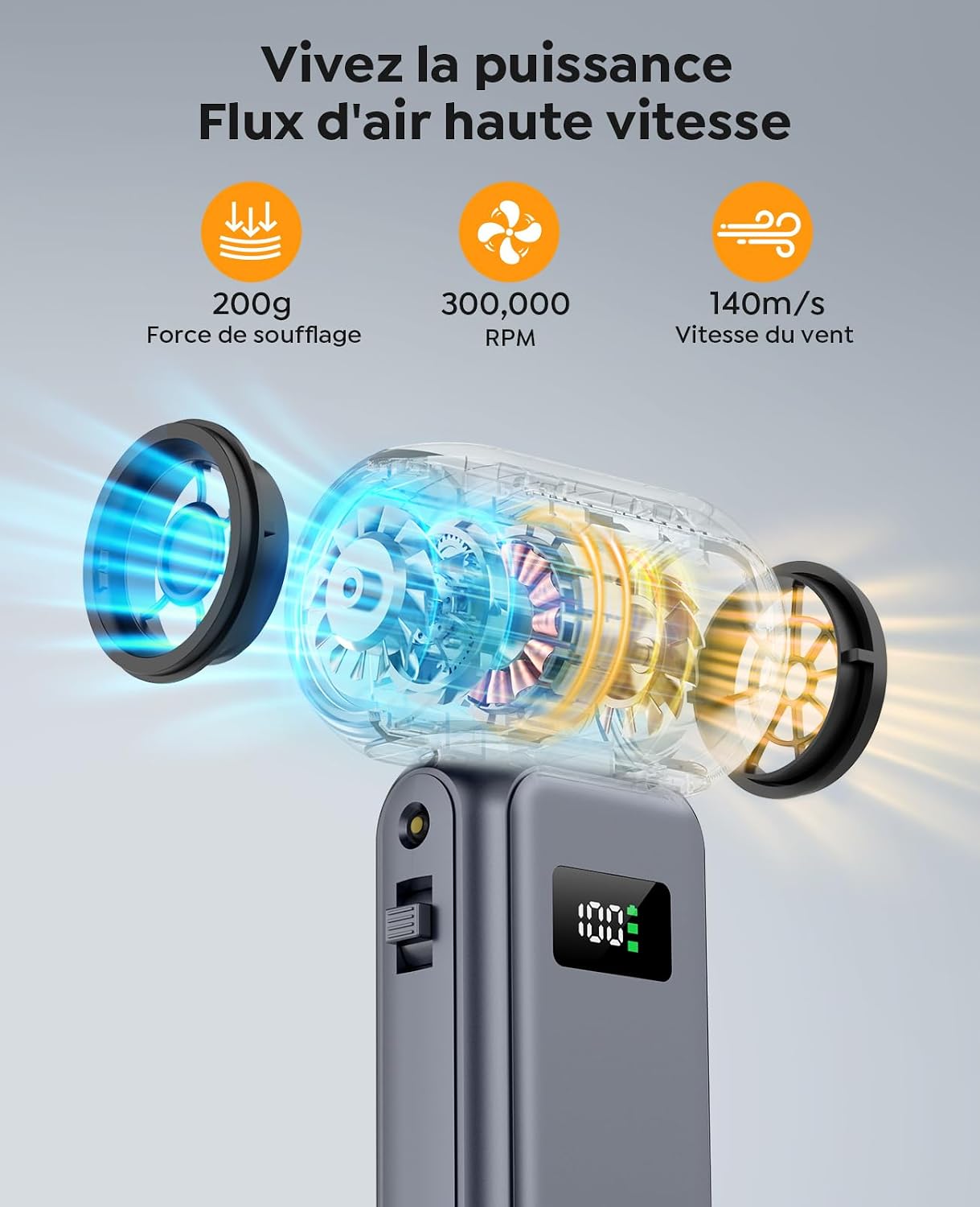 Detalle 2 de YUSMAN Souffleur mini 12 000 mAh