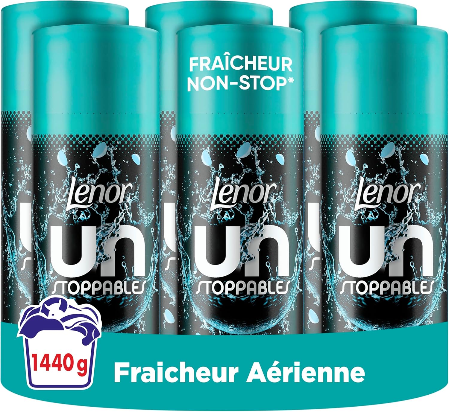 Detalle de LENOR UNSTOPPABLE AERIEN 19D – Perles parfumées pour linge, fraîcheur jusqu’à 12 semaines