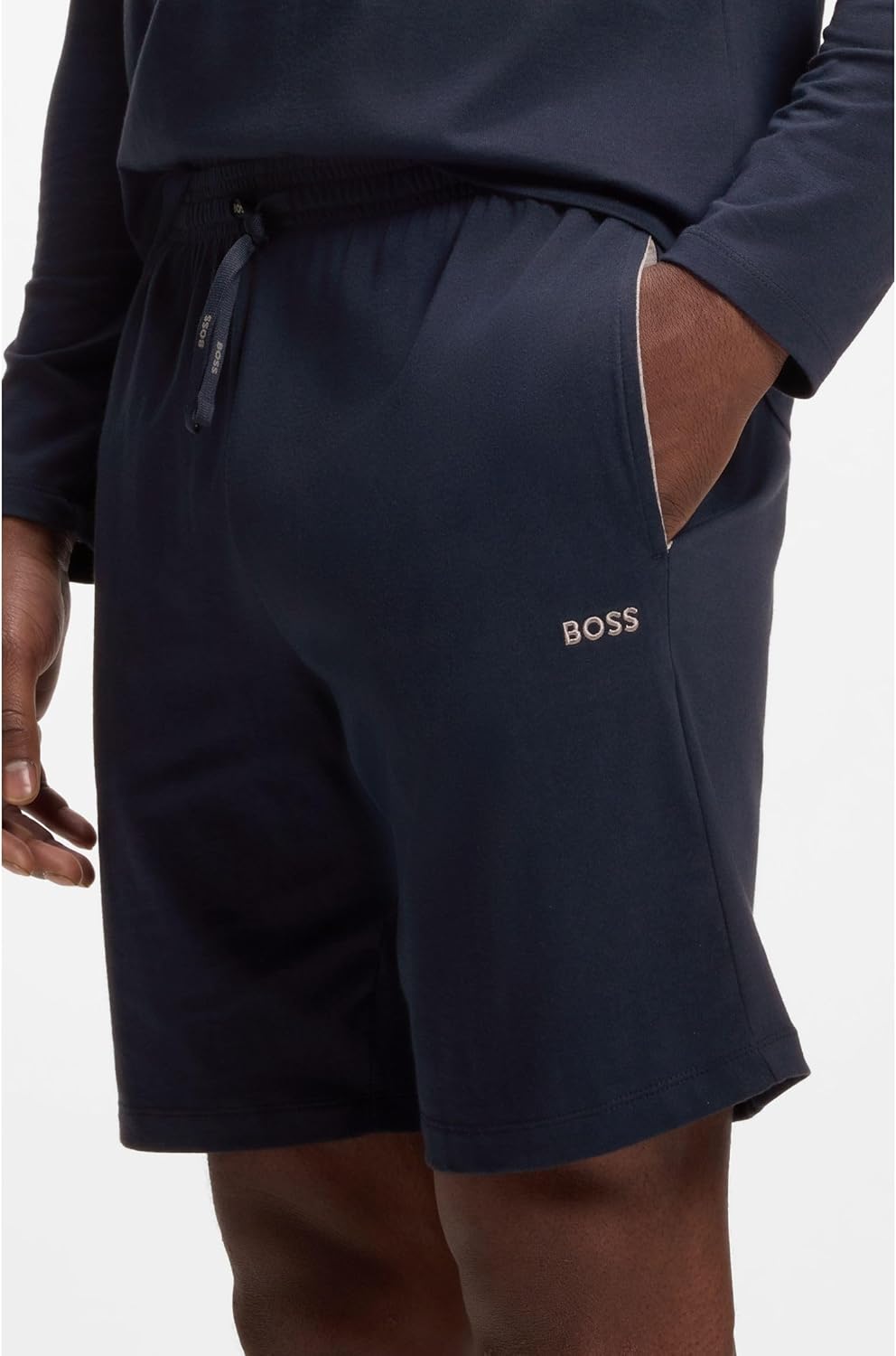 Thumbnail 2 de BOSS Herren Mix&Match Short CW: elastische Baumwoll-Shorts mit Kontrast-Logo und Kordelzug