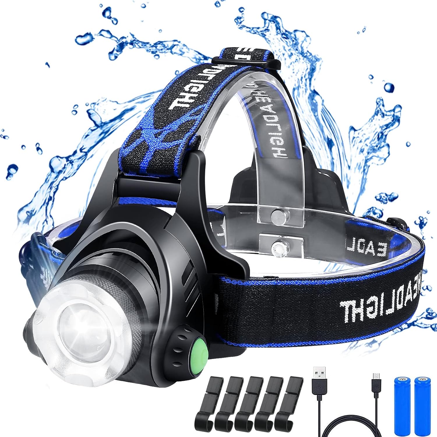 Detalle de flintronic Lampe Frontale Rechargeable 1200 LM