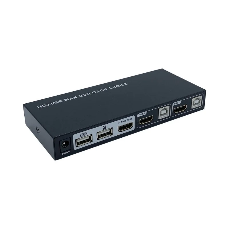 Detalle 2 de Aisens A111-0400 Switch KVM de Puertos USB + HDMI: controla 2 PCs con un solo teclado y monitor