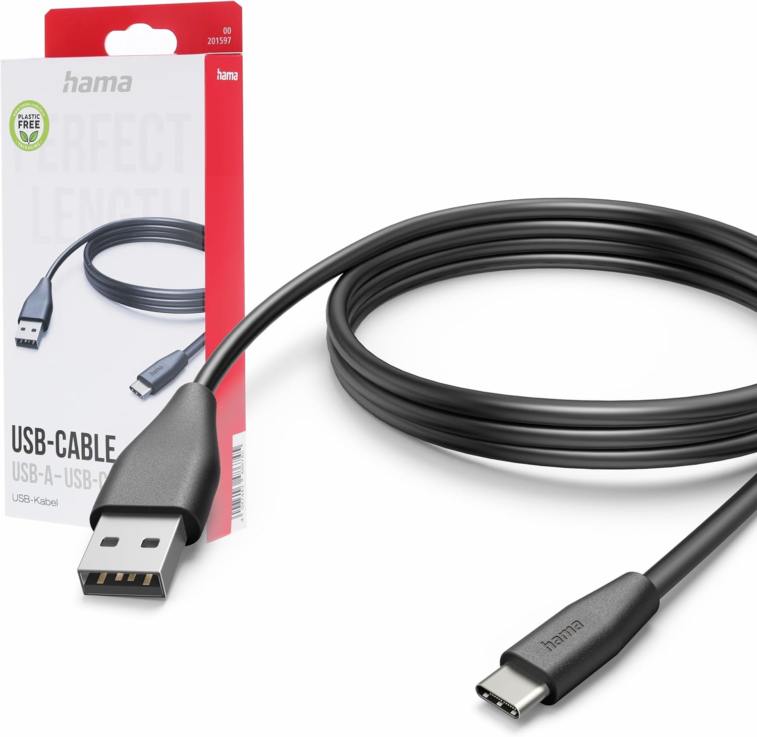 Thumbnail 3 de Hama USB-A auf USB-C Ladekabel (1 m) mit Schnellladung & Datenübertragung, schwarz