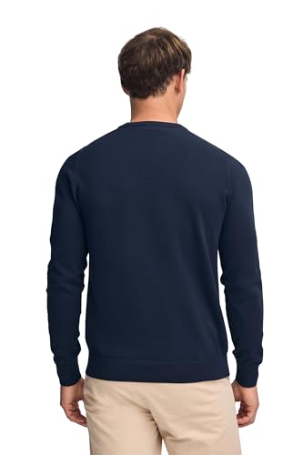 Detalle 2 de Polo Club Maglione Uomo Basico Blu 100% Cotone con Logo Ricamato