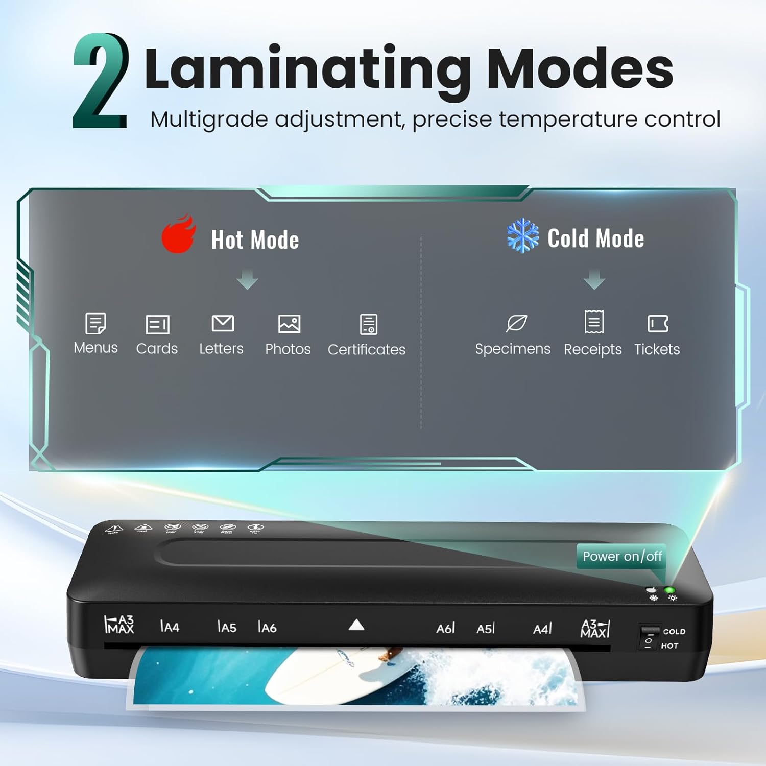 Thumbnail 1 de A3 Laminator Machine 5-in-1 laminator 📎