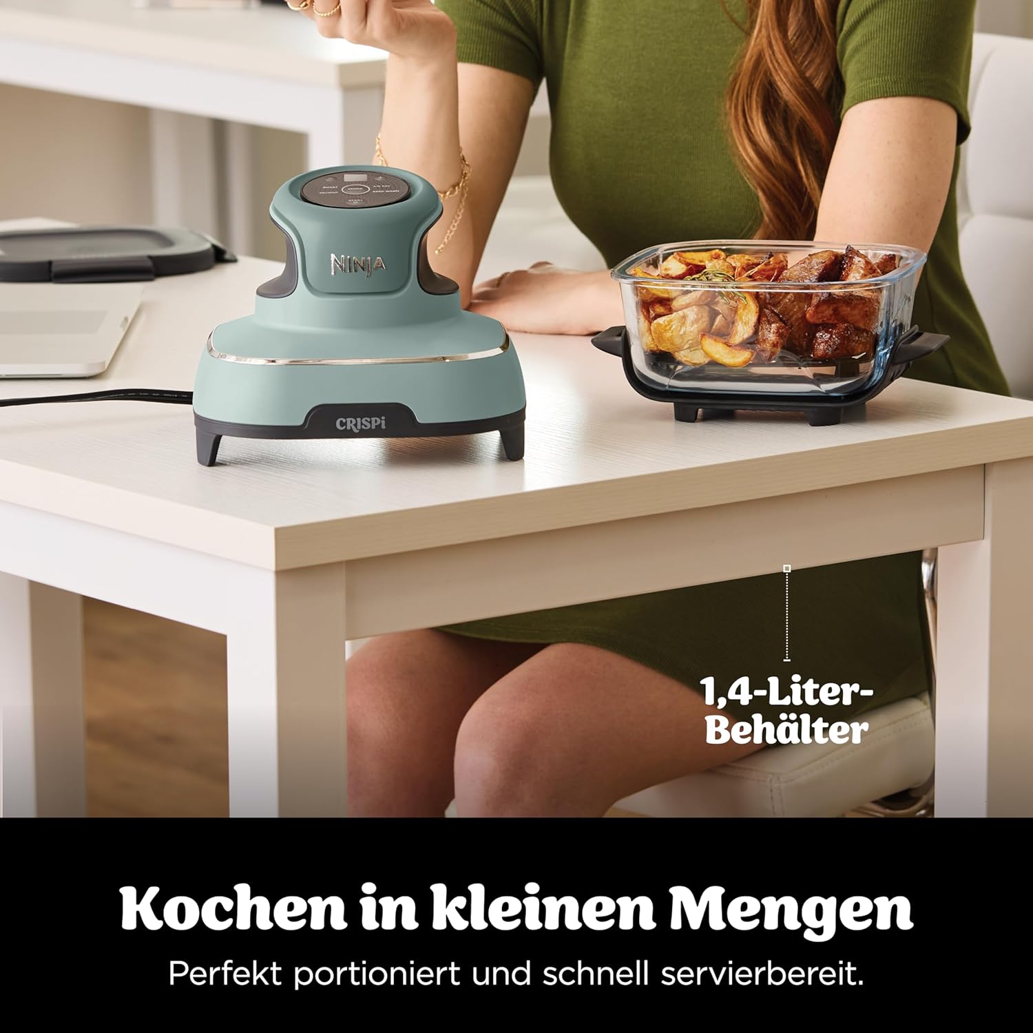 Thumbnail 6 de Ninja CRISPi Tragbare Air Fryer Heißluftfritteuse 3,8 l – 4-in-1, Sage FN101EUSG
