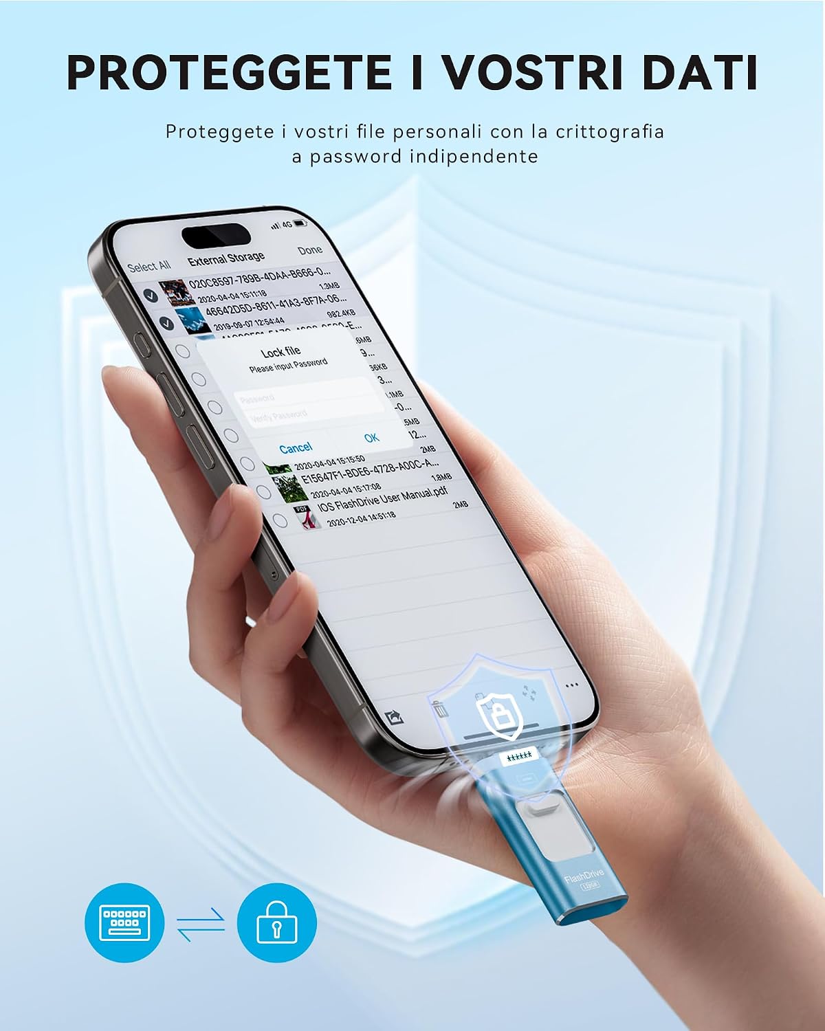 Detalle 2 de ROSPE Chiavetta USB 128GB per iPhone