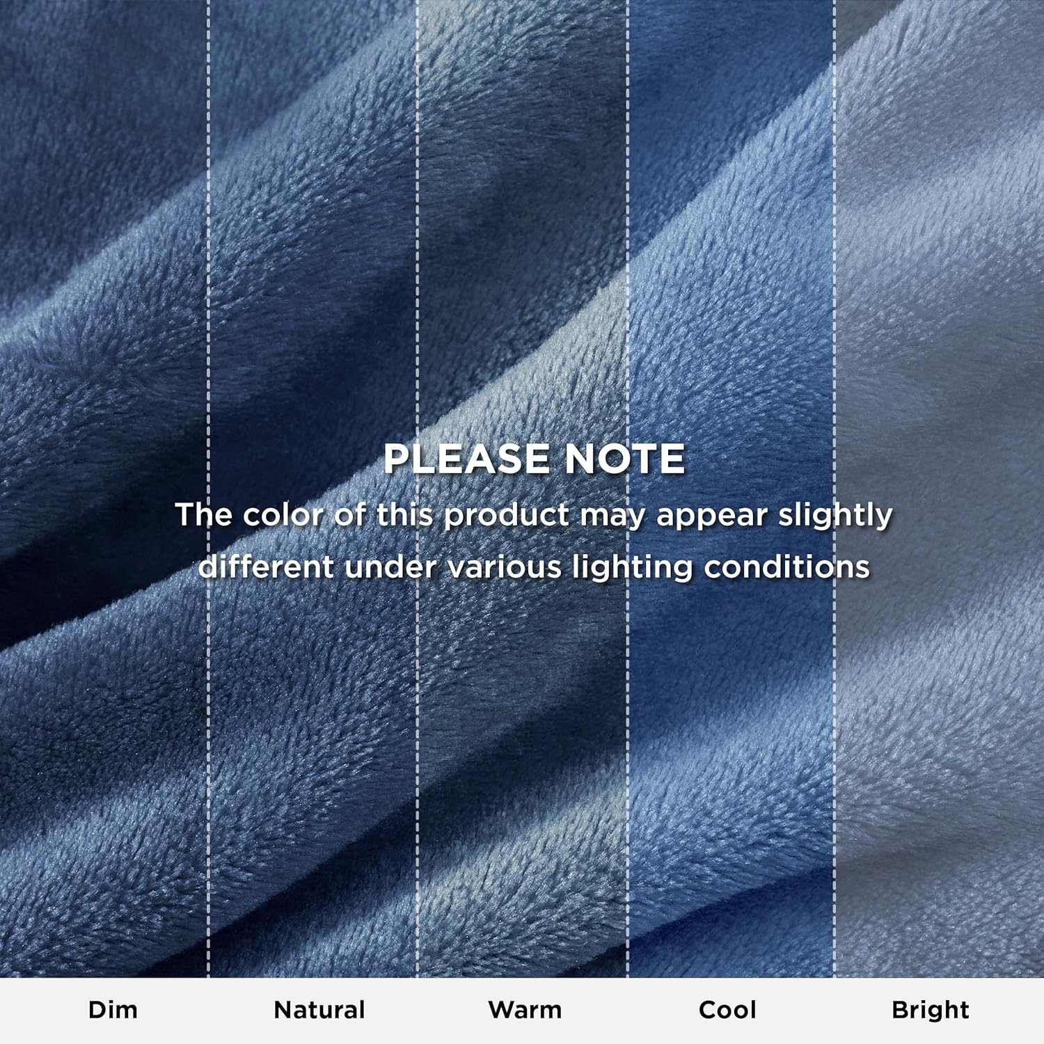 Thumbnail 5 de Bedsure Fleece Blanket for Bed – Soft Cosy Fluffy Throw Blanket, Mineral Blue, 220x240 cm