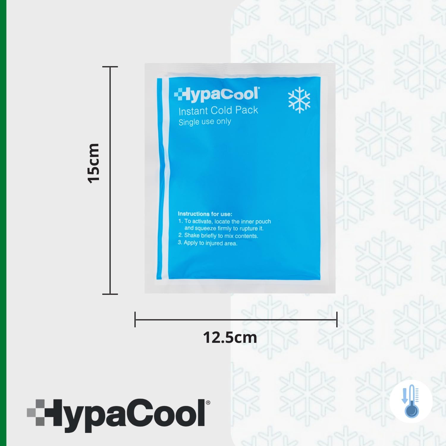 Thumbnail 1 de HypaCool 24-Pack Instant Cold Ice Packs 12.5cm x 15cm for First Aid and Pain Relief