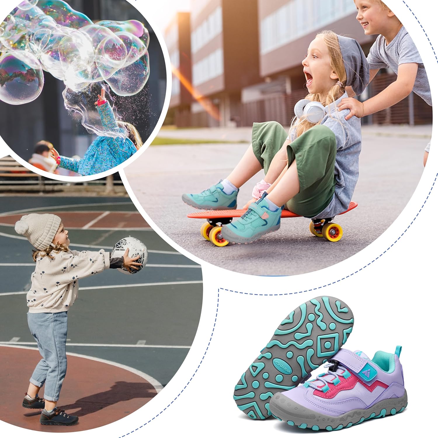 Thumbnail 1 de Mishansha Wanderschuhe Kinder Sports Sneaker – leichte Mädchen Sneaker für Indoor-Outdoor