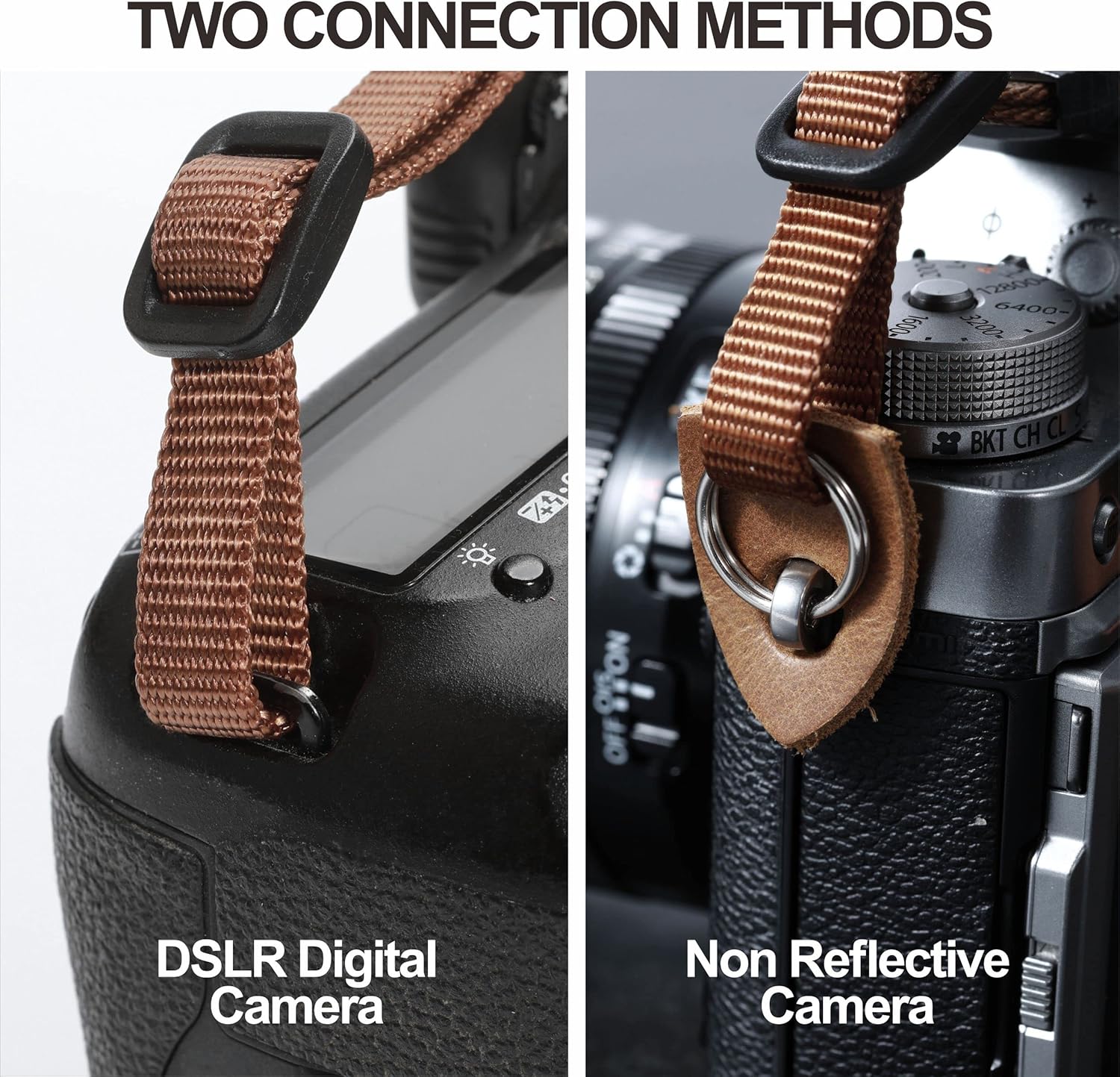 Thumbnail 4 de Cowhide 1.5" Vintage Blue Camera Strap 📷