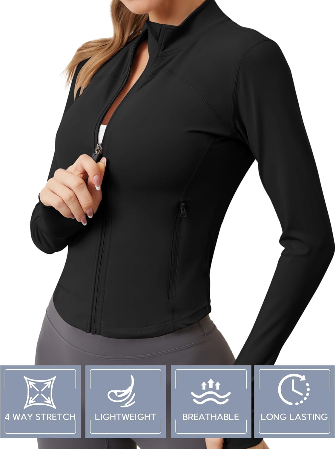 Thumbnail 3 de IECCP Damen Sportjacke Laufjacke mit Daumenloch