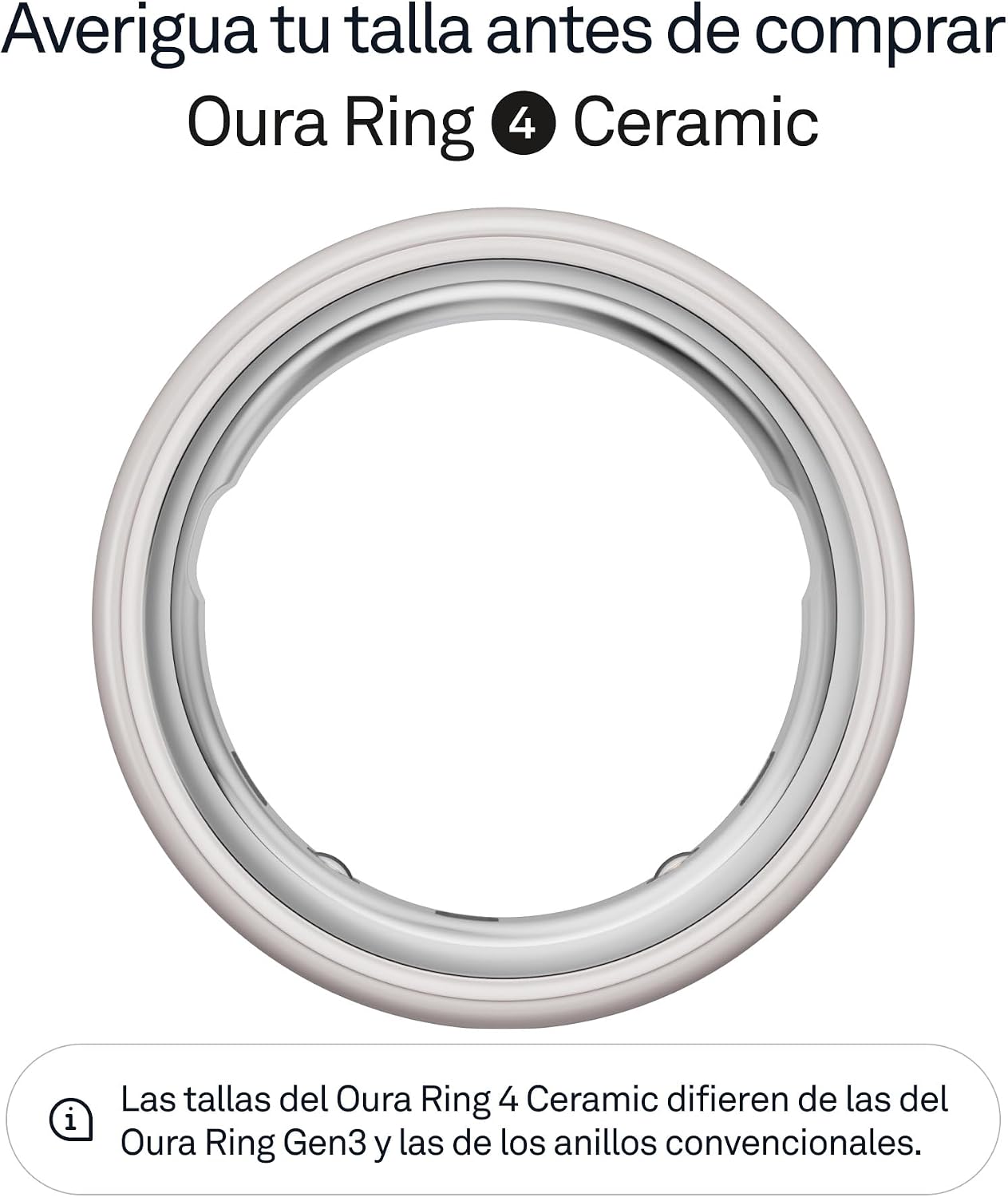 Thumbnail 1 de Oura Ring 4 Ceramic Cloud (Talla 8) – Averigua tu talla con el Kit de Tallaje