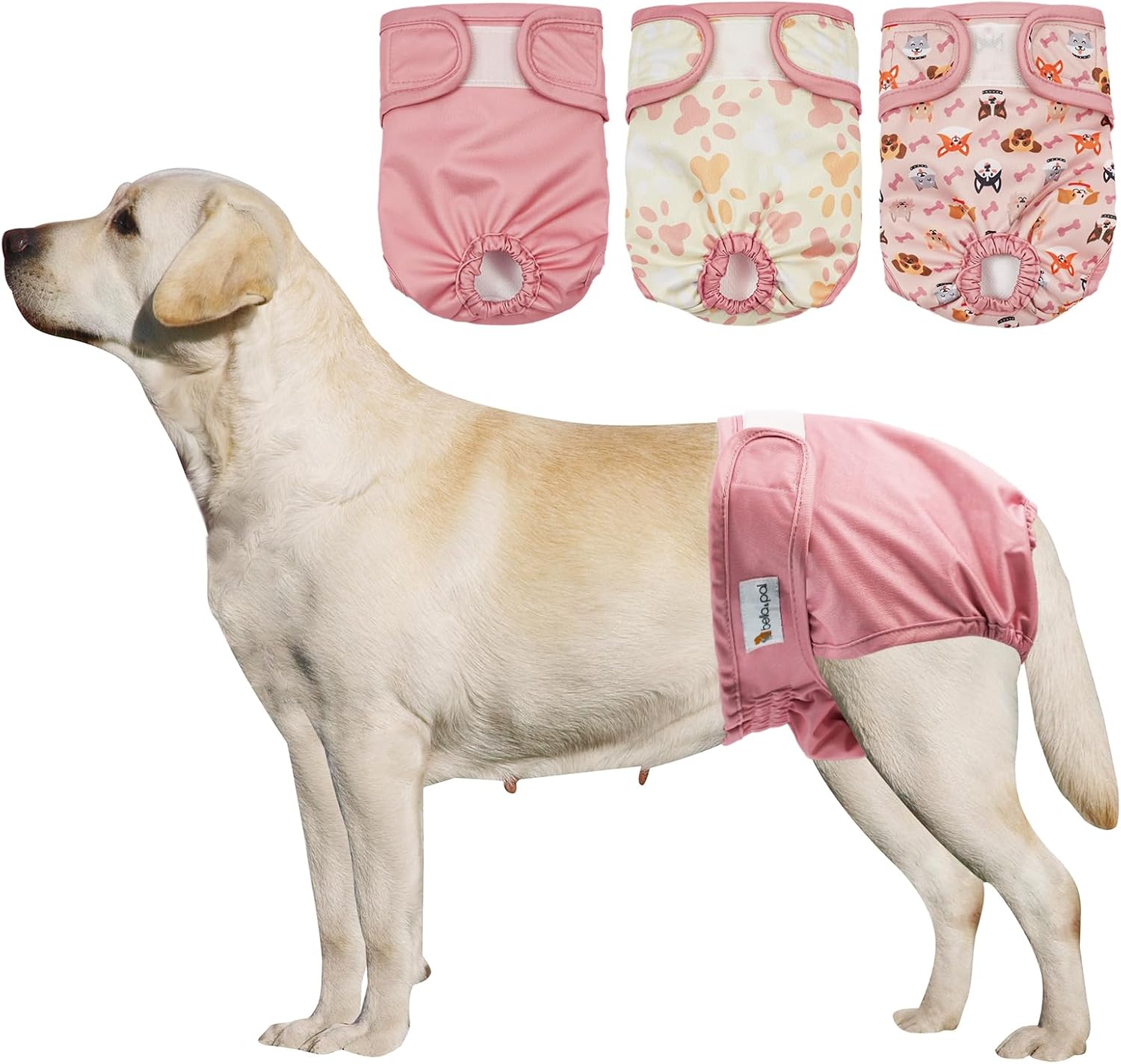 Detalle de BELLA & PAL XL Dog Nappies Female: Reusable Period Pants for Large Dogs (3-Pack)