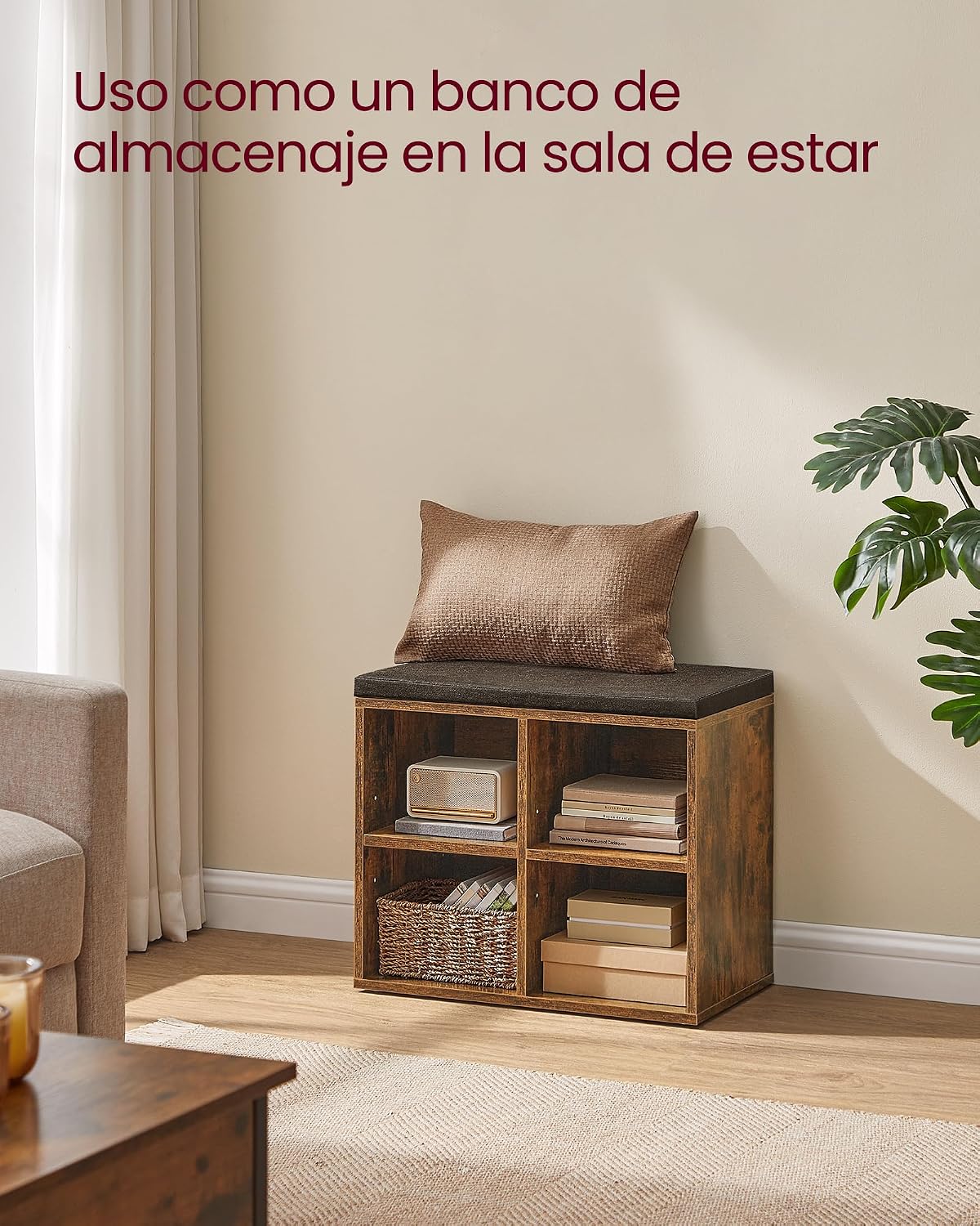 Thumbnail 6 de VASAGLE Banco Zapatero con Compartimentos y Asiento Acolchado