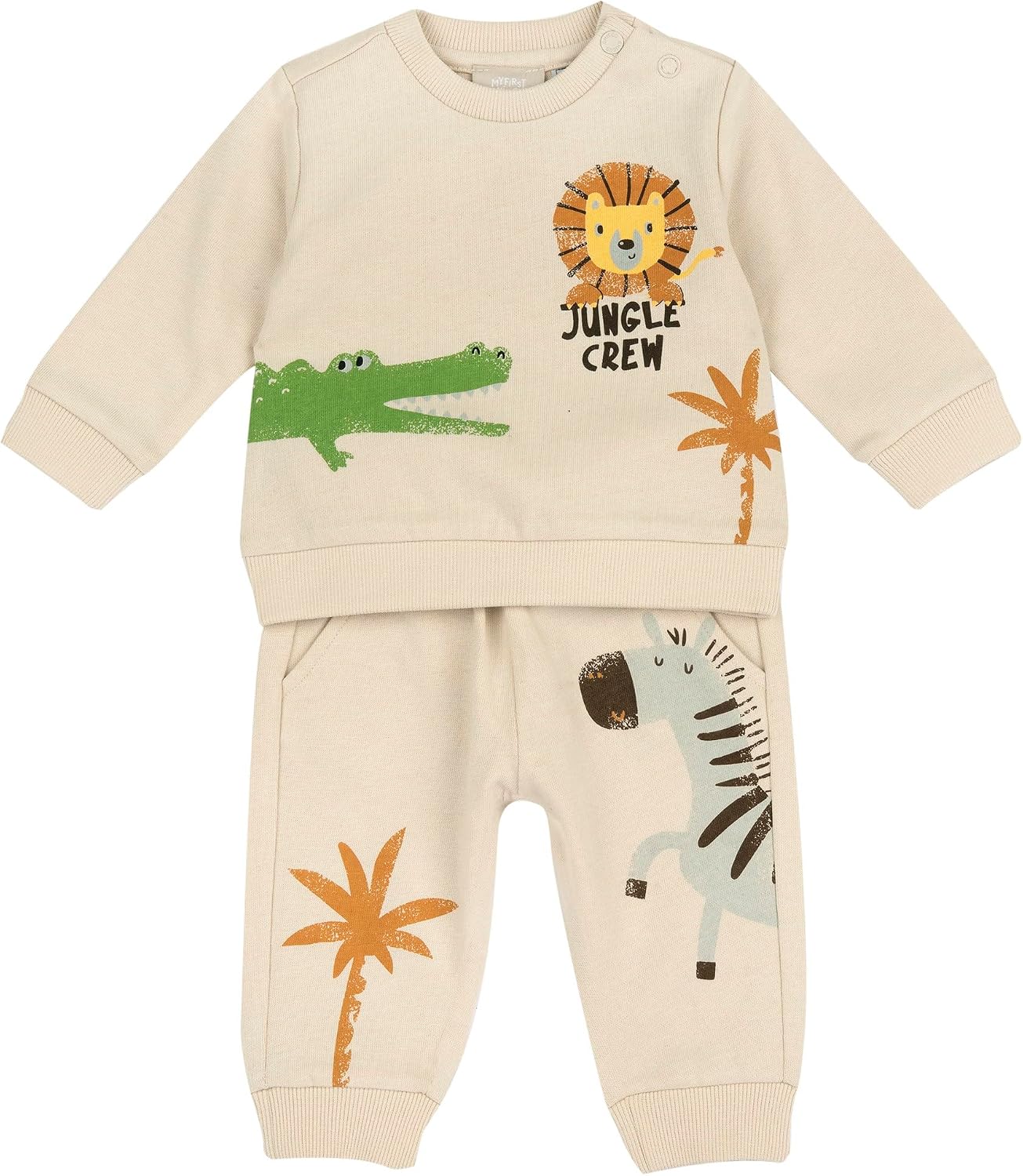 Thumbnail 6 de Chicco Ensemble En Tissu Doux pour Bébé Garçon — 3 pièces, T-shirt et Pantalon, ouverture pratique (lot de 1)