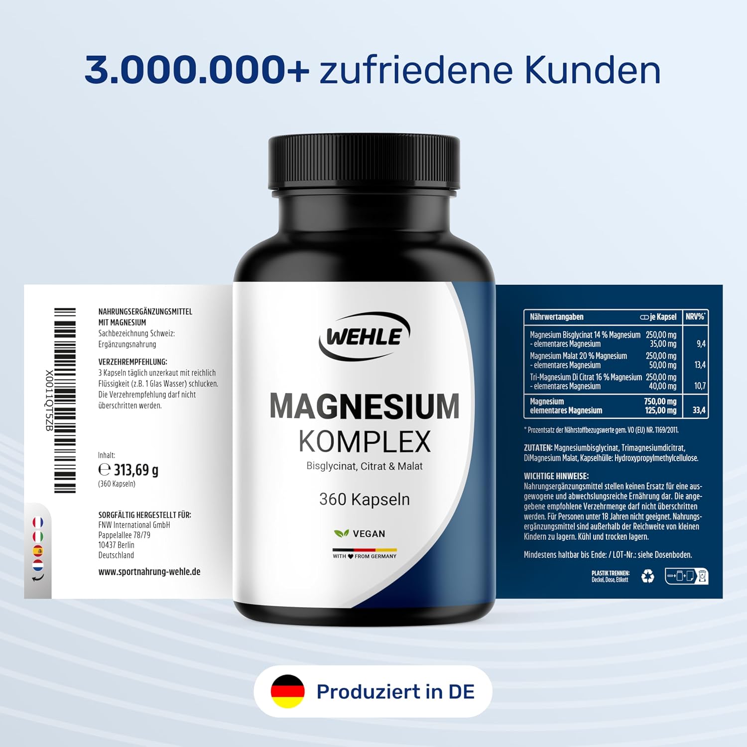 Thumbnail 4 de Weihle Magnesium hochdosiert 2250 mg pro Tagesdosis