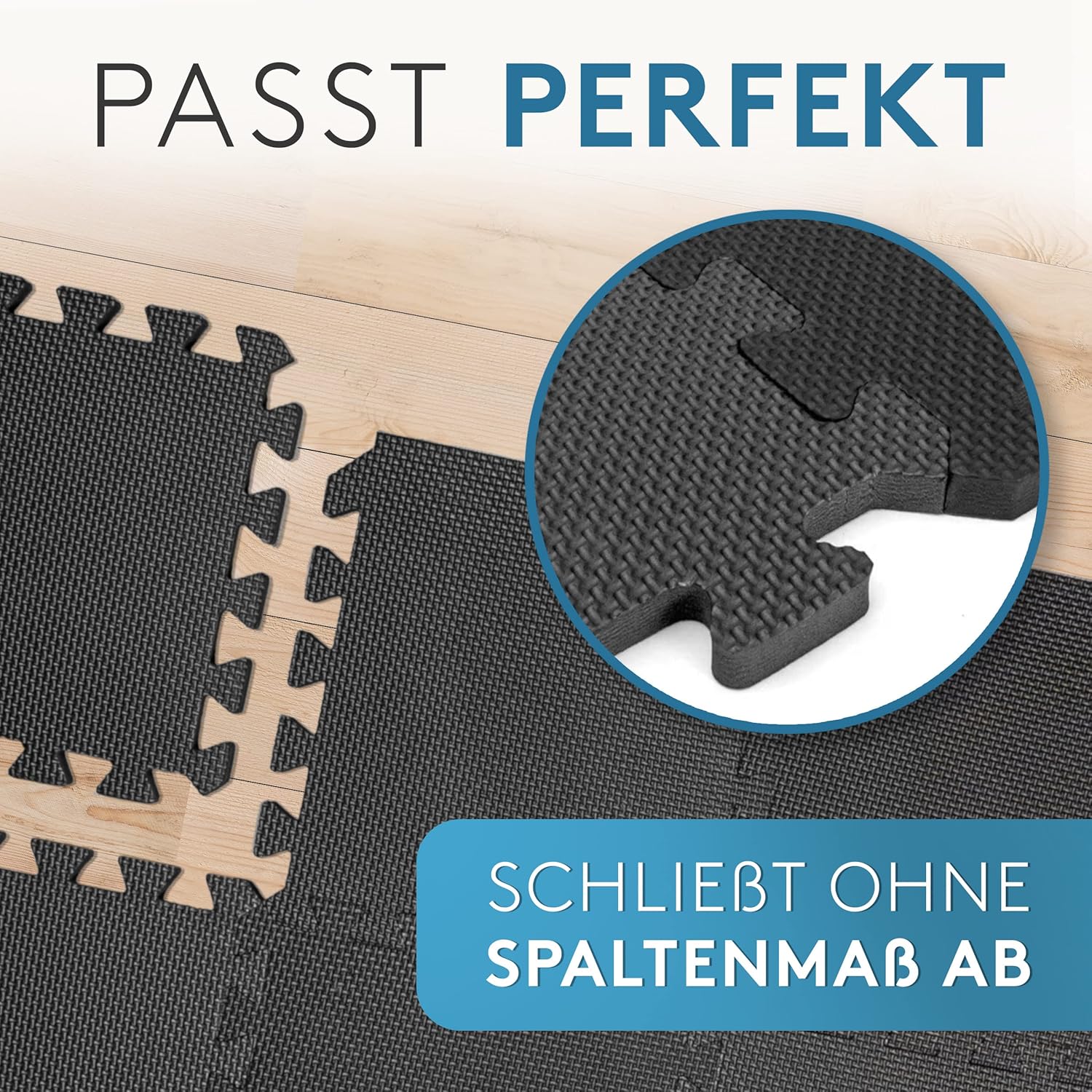 Thumbnail 4 de Veluris Tapis de Protection de Sol 31x31 cm – 18 tapis épais et antidérapants pour salle de sport